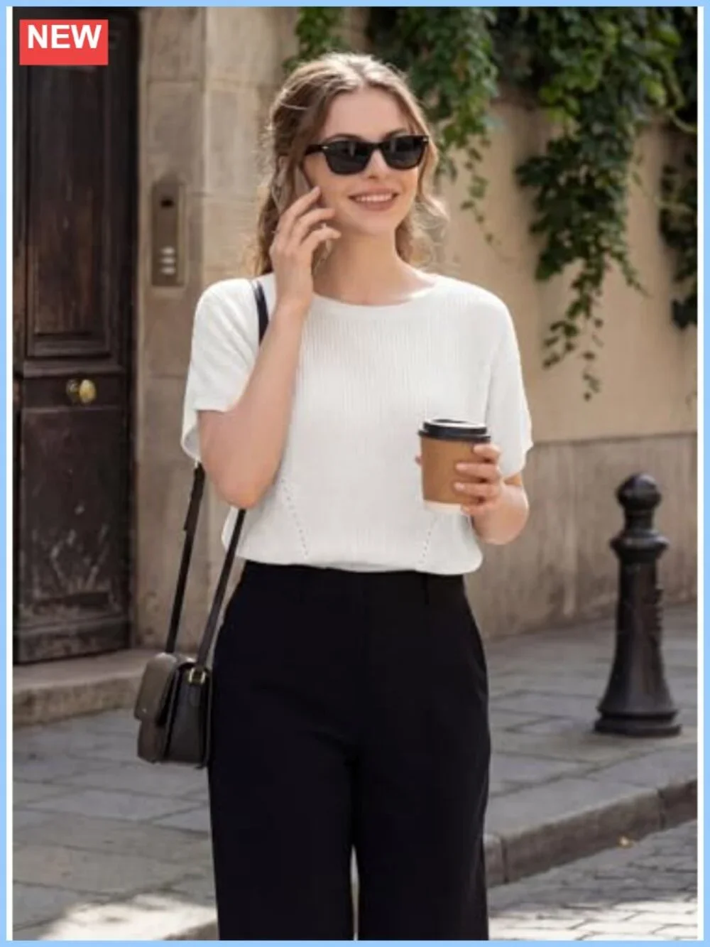 Lightweight Short Sleeve V-Neck Pullover Sweater Women Ribbed Knit